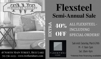 Flexsteel Semi Annual Sale Twt Furniture Gallery Rice Lake Wi