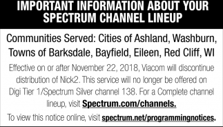 spectrum channel lineup changes