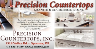 Granite Engineered Stone Precision Countertops Spooner Wi