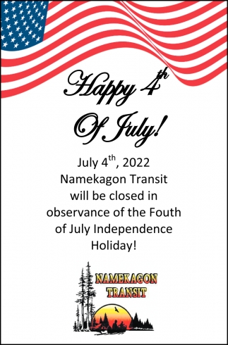 Happy 4th Of July, Namekagon Transit, Hayward, WI