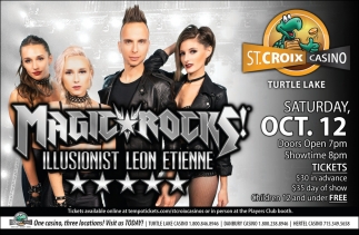 Magic Rocks!, St. Croix Casino Turtle Lake, Turtle Lake, WI magic-rocks-st-croix-casino-turtle-lake-turtle-lake-wi